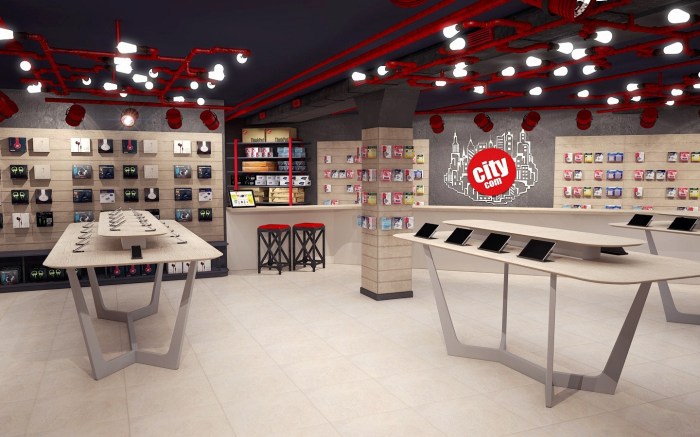 Phone cell counter mobile store shop table retail