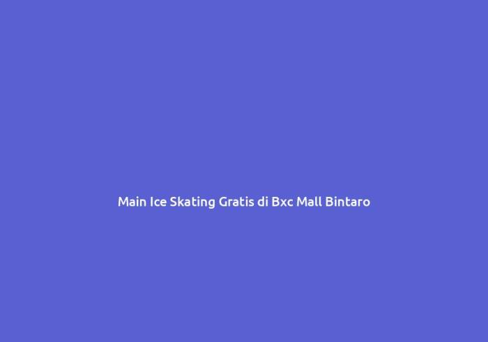 Harga tiket ice skating bxc