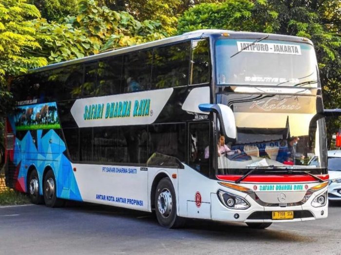 Harga tiket bus safari dharma raya double decker