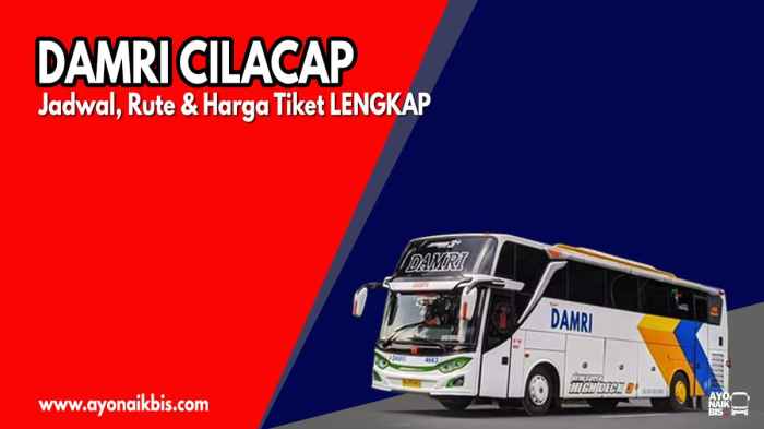 Damri cilacap jakarta depan tampak