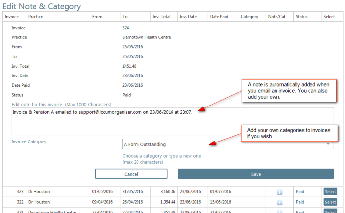Invoice assignment permanent generate sales etz hc gb appear specific along notes any