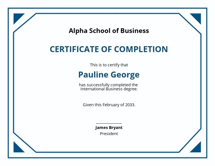 Certificate business template corporate