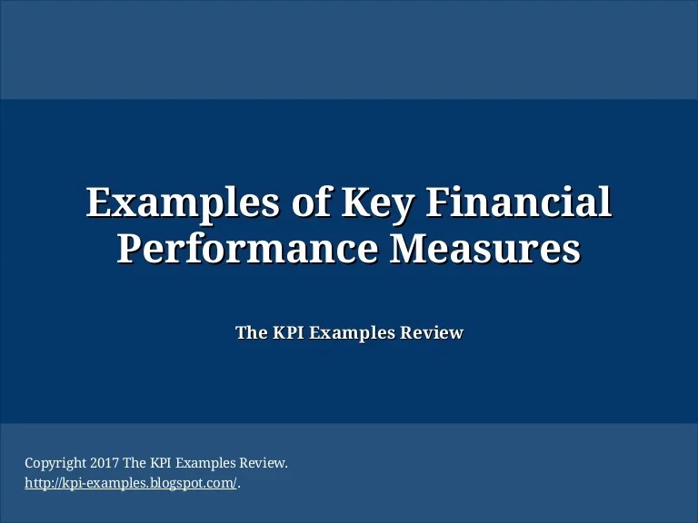 Financial performance business measures hbs monitor