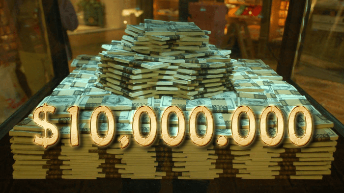 Million dollars cash