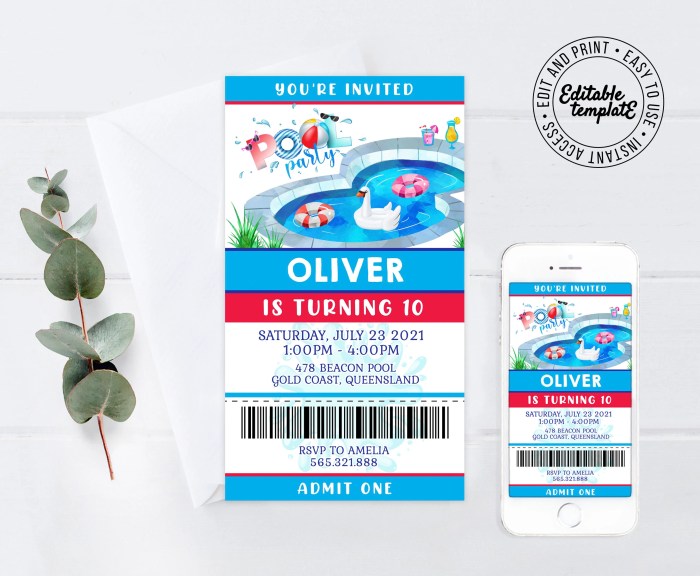 Ticket event swimming tickets