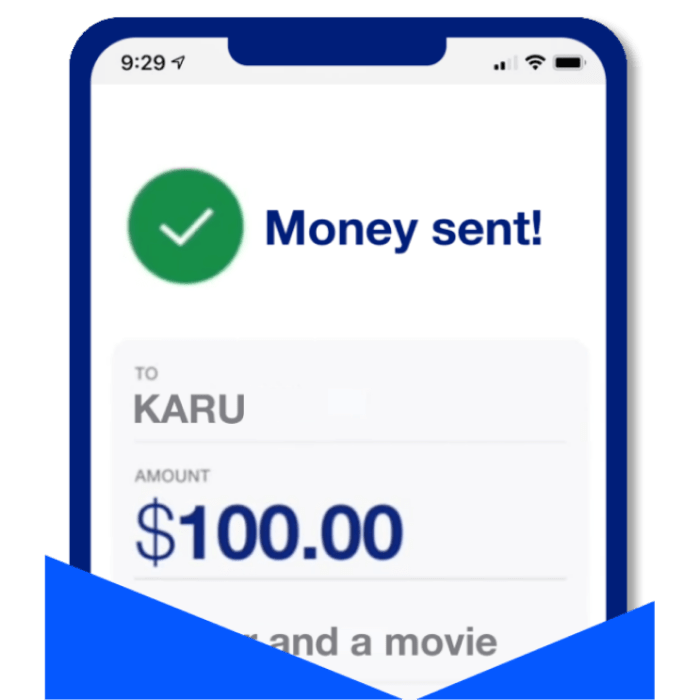 Zelle confirmation sent banking