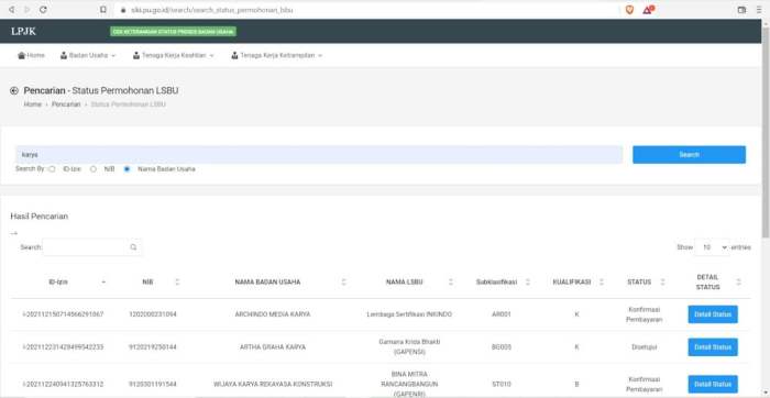 Cara cek sbu perusahaan