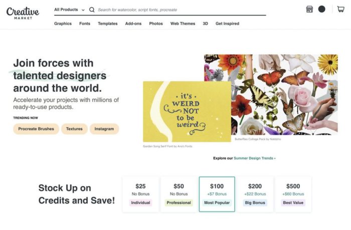 Cara menjual foto di creative market