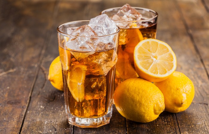 Tea iced lemon recipe make two drink strain remove heat