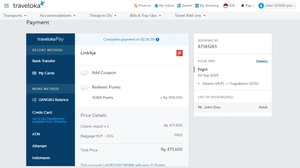 cara rental mobil di traveloka