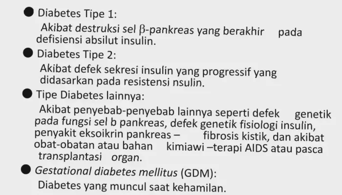 Mengenal Diabetes Tipe 5 Rahasia  Penanganan Sehat