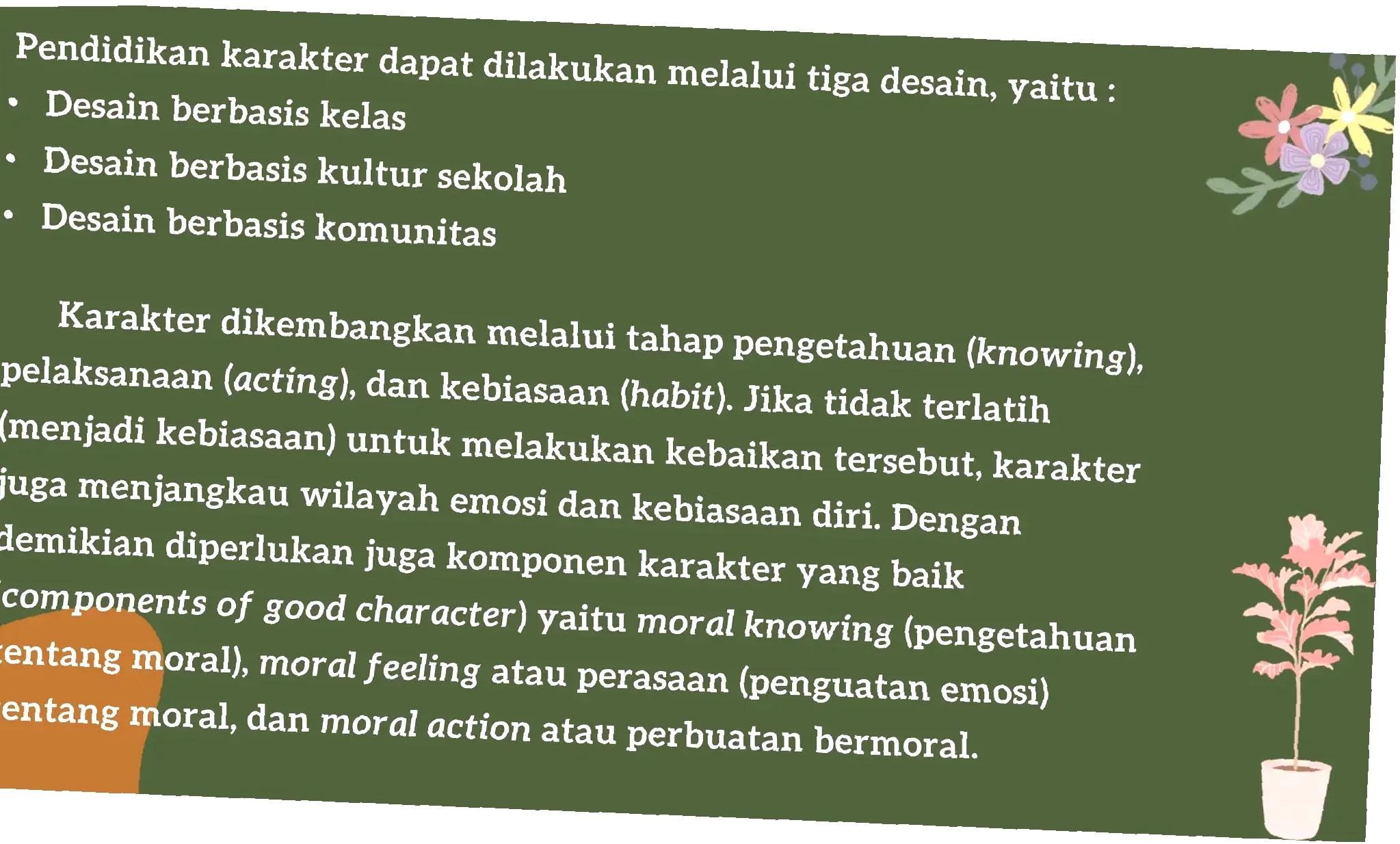 pengertian pendidikan karakter